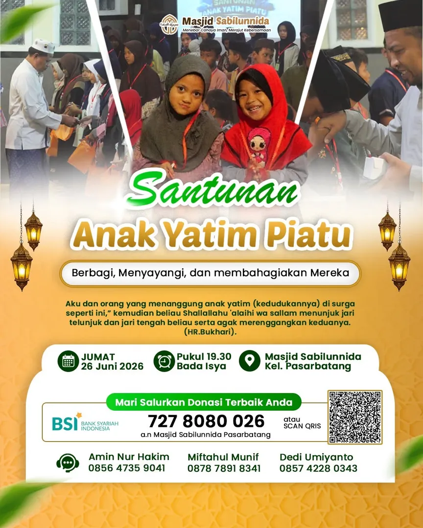 Santunan Anak Yatim Piatu ✨ Masjid Sabilunnida pasarbatang
